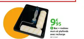 Mr Bricolage Bac + Rouleau Murs Et Plafonds Avec Recharge offre