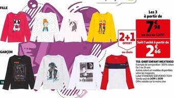 Auchan Tee-shirt enfant inextenso offre