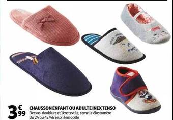 Auchan Chausson enfant ou adulte inextenso offre