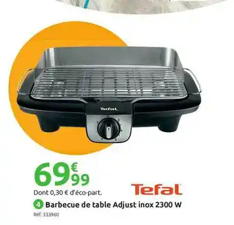 Mr Bricolage Barbecue De Table Adjust Inox 2300 W Tefal offre