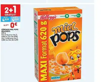 Leader Price Céréales miel pops kellogg's 620g offre