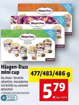 Lidl Häagen-dazs mini cup offre