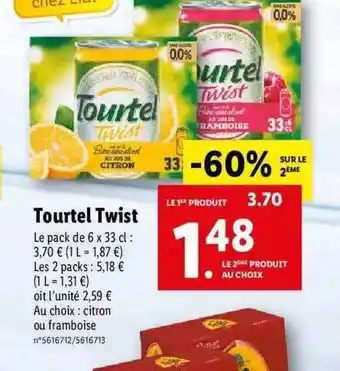Lidl Tourtel twist offre