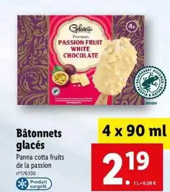 Lidl Bâtonnets glacés offre
