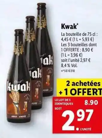 Lidl Kwak offre