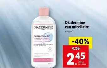 Lidl Diadermine eau micellaire offre
