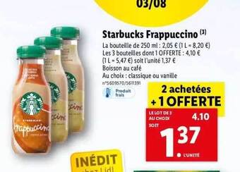 Lidl Starbucks frappuccino offre