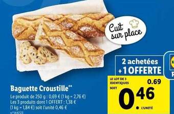 Lidl Baguette croustille offre