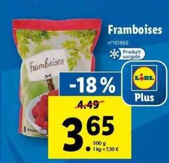 Lidl Framboises offre