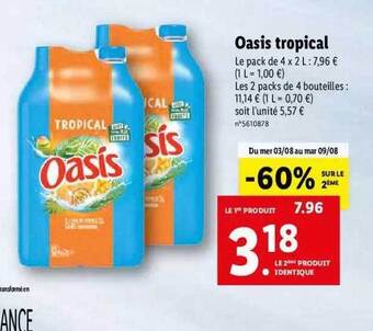 Lidl Oasis tropical offre