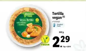 Lidl Tortilla vegan vemondo offre
