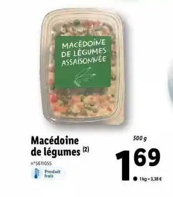 Lidl Macédoine de légumes offre