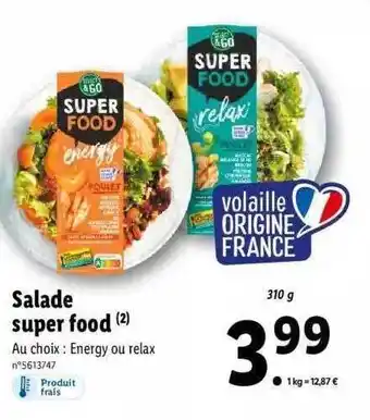 Lidl Salade super food offre