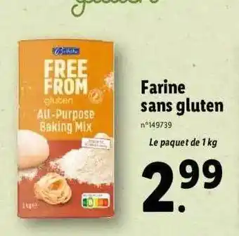 Lidl Farine sans gluten offre