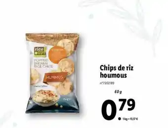 Lidl Chips de riz houmous rice up offre