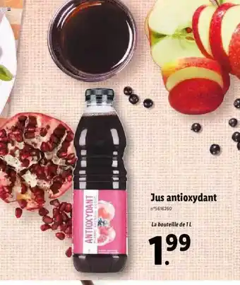 Lidl Jus antioxydant offre