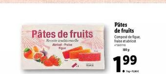 Lidl Pâtes de fruits offre