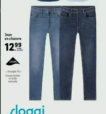 Lidl Jean en chanvre offre