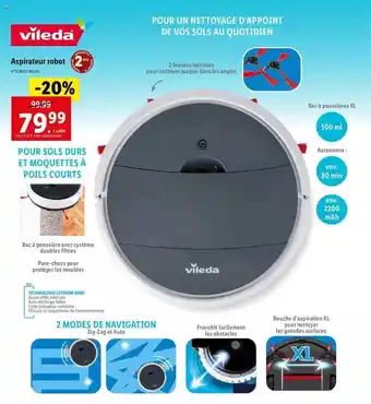 Lidl Aspirateur robot vileda offre