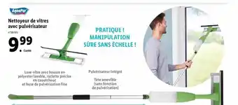 Lidl Nettoyeur de vitres avec pulvérisateur aquapur offre