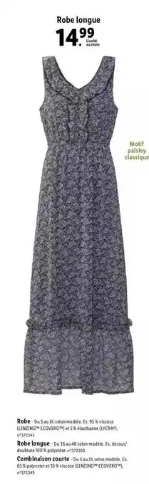 Lidl Robe longue offre