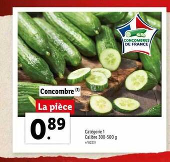 Lidl Concombre offre
