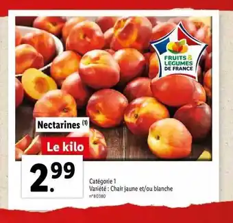 Lidl Nectarines offre