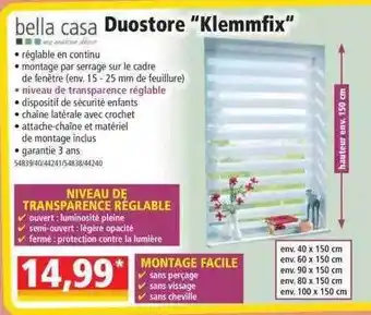 Norma Duostore «klemmfix» bella casa offre
