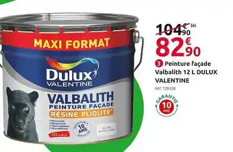 Mr Bricolage Peinture façade valbalith 12l dulux valentine offre