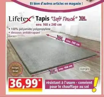 Norma Tapis «soft touch» xl lifetex offre