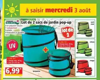 Norma Lot de 2 sacs de jardin pop-up power rec garden offre