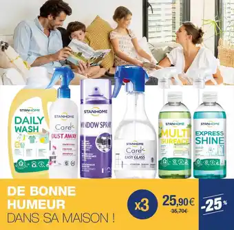 Stanhome Daily wash, dust away, window spray, care easy glass, multi surface, express shine offre