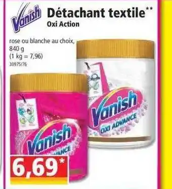 Norma Détachant textile vanish offre