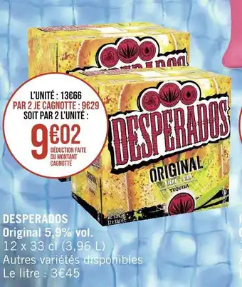 Géant Casino Desperados desperados original 5,9% vol. offre