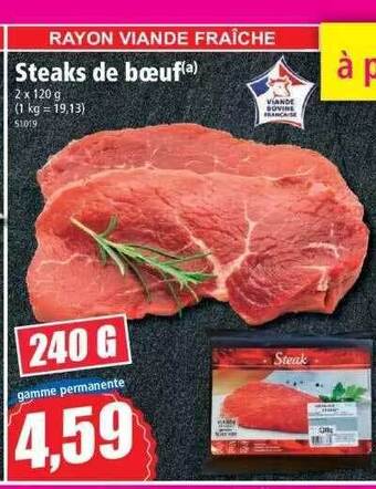 Norma Steaks de boeuf offre