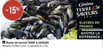 Géant Casino Terre & saveurs bon plan sur les moules de bouchot offre