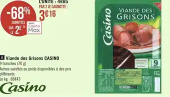 Géant Casino Casino viande des grisons offre