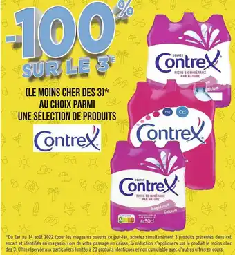 Géant Casino Contrex bon plan sur une sélection de produits contrex offre