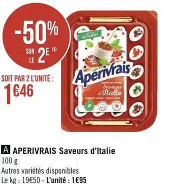 Géant Casino Aperivrais aperivrais saveurs d’italie offre