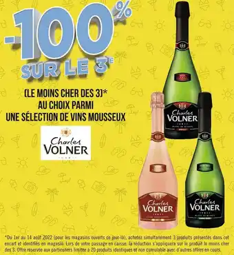 Charles volner bon plan sur une sélection de vins mousseux de marque charles volner