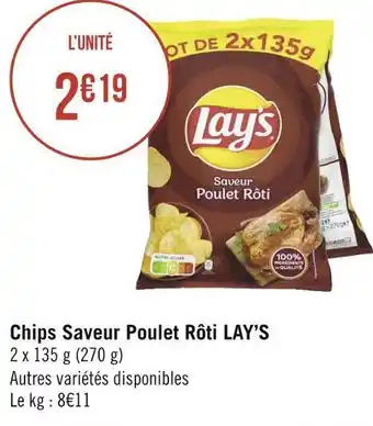 Géant Casino Lay’s chips saveur poulet rôti offre