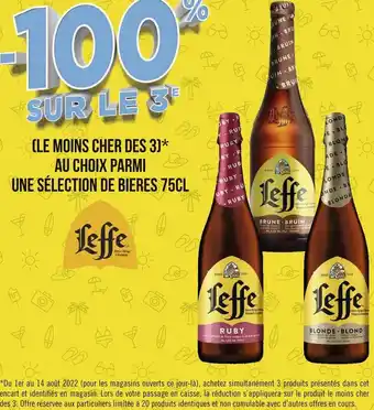 Géant Casino Leffe bon plan sur une sélection de bieres 75cl leffe offre