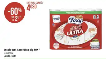 Géant Casino Foxy essuie-tout abso ultra big offre