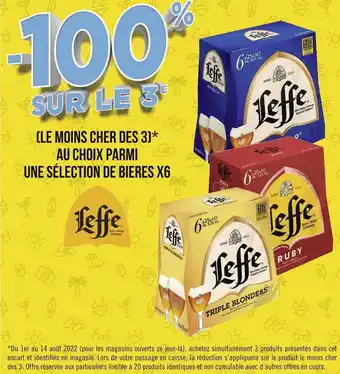 Géant Casino Leffe bon plan sur une sélection de bieres x6 de la marque leffe offre