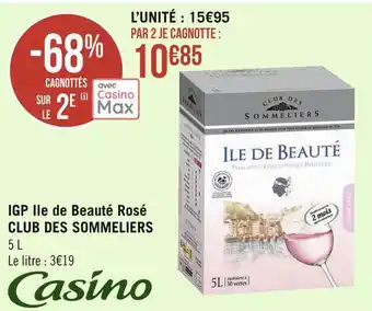 Géant Casino Igp ile de beauté rosé club des sommeliers offre