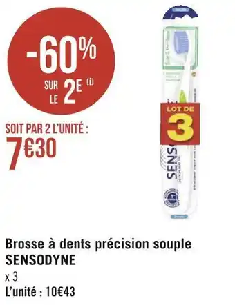 Géant Casino Sensodyne brosse à dents précision souple offre