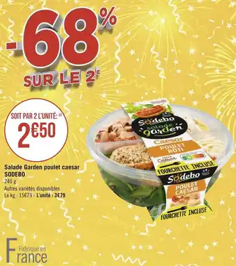 Géant Casino Sodebo salade garden poulet caesar offre