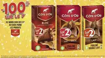 Géant Casino Cote d'or bon plan sur les produits de la marque cote d'or offre