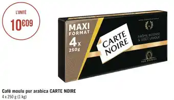 Géant Casino Carte noire café moulu pur arabica offre