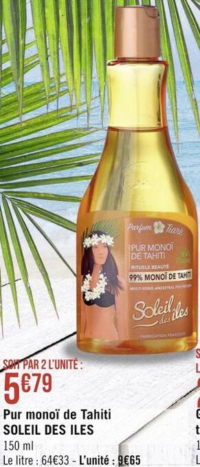 Soleil des iles pur monoï de tahiti